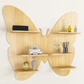 Butterfly Shape Backlit Designer Wooden Wall Shelf 