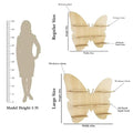 Butterfly Shape Backlit Designer Wooden Wall Shelf 