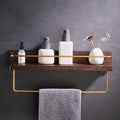 Bathroom Hardware Set Wooden Towel Rack