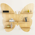 Butterfly Shape Backlit Designer Wooden Wall Shelf 