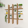 Aesthetic Block Designer Wall Shelf with Light