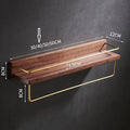 Bathroom Hardware Set Wooden Towel Rack