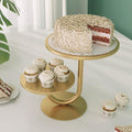 Round 2 Tier Golden metal Cake Stand