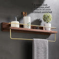 Bathroom Hardware Set Wooden Towel Rack