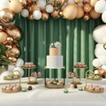 Round 2 Tier Golden metal Cake Stand