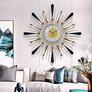 Modern Sunburst Design Home Decor Wall Clock