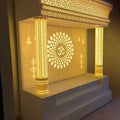Beautiful Corian Backlit Pooja Mandir 