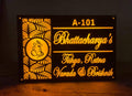 Acrylic Jali Design Laser Cut Waterproof LED Home Name Plate