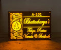 Acrylic Jali Design Laser Cut Waterproof LED Home Name Plate