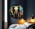 Elephant Tempered Glass Wall Art : UV Painted Living Room Decor