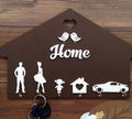 Laser Cut Homde Shaped Wooden Key Holder Personalized Key Hanger