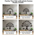 Wooden Family Tree with Photo Frames Wallpaper