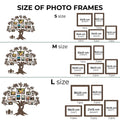 Wooden Family Tree with Photo Frames Wallpaper