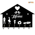 Laser Cut Homde Shaped Wooden Key Holder Personalized Key Hanger