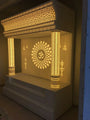 Beautiful Corian Backlit Pooja Mandir 